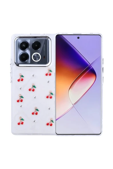 Coverzone İnfinix Note 40 Pro ile uyumlu Kılıf Airbag Köşeli Şeffaf Baskılı Z-Kutup ürün görseli