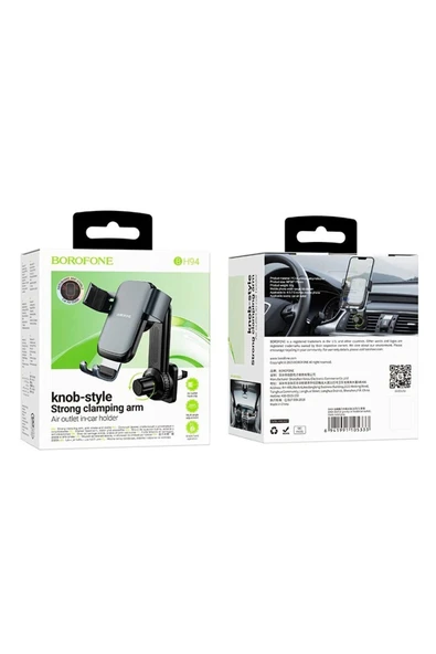 Borofone Araç Telefon Tutucu, 360 Derece Dönebilir Havalandırma Izgarasına Kolay Montaj 4,5-7 İnç Uyumlu BH94 - Resim 5