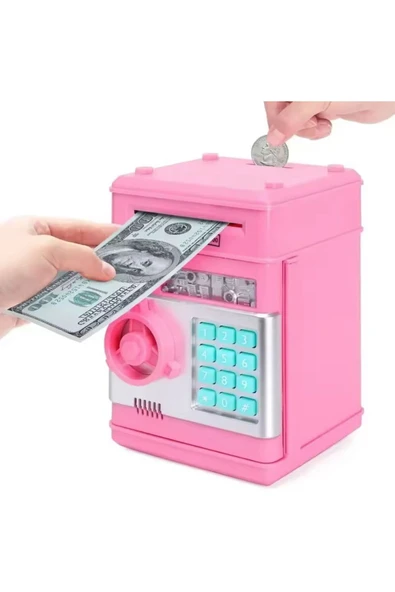 Coverzone Melodili ATM Metal Ve Kağıt Para Kumbarası Şİfreli Para Biriktirme Alışkanlığı Dekoratif Hediyelik ürün görseli