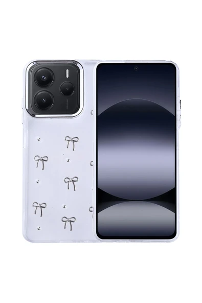 Coverzone Xiaomi Redmi Note 14 5G ile uyumlu Kılıf Airbag Köşeli Şeffaf Baskılı Z-Kutup ürün görseli