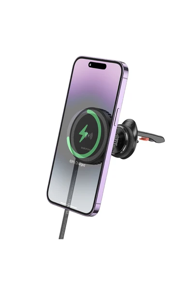 Borofone Magsafe ile Uyumlu Kablosuz Hızlı Şarj, 5W/7.5W/10W/15W Çıkış, 4.5-7.0 inç - ABS + Silicone BH207 - Resim 2