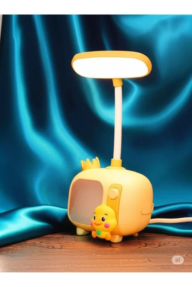 Coverzone Sevimli Figürler Tasarımlı Şarjlı Masa Ve Gece Lambası Dekoratif Hediyelik Çocuk Odası Süs - Resim 4