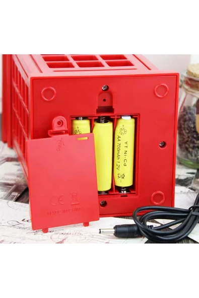 Coverzone Londra Telefon Kulübesi Retro Dokunmatik Masa Lambası Hediyelik Dekoratif Süs - Resim 3