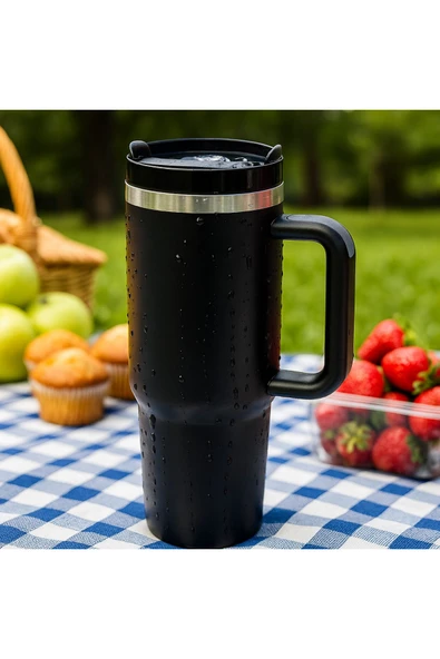 Coverzone Profesyonel 304 Paslanmaz Çelik Sıcak ve Soğuk Çay Kahve Termosu Paslanmaz Çelik 1.2L X55