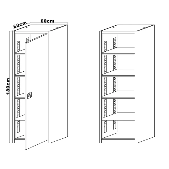 Çelik Dosya Dolabı Metal Dolap Ofis Dolapları Arşiv , Garaj , Bahçe , Kiler , Balkon - 7