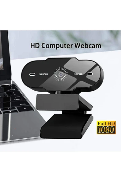 Coverzone WebCam 1080p USB Kablolu Tak Çalıştır Konferans Kamera Dahili Mikrofon Chat Yayın Kamerası A6 - Resim 2