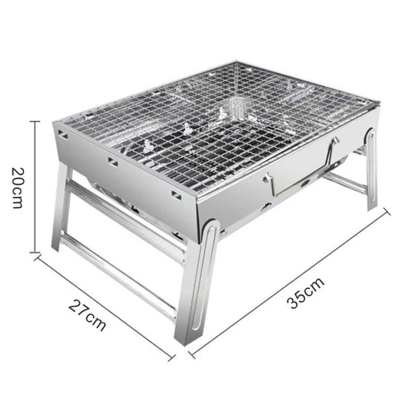 Madfox Roadtrip Portatif Katlanır BBQ Mangal SİLVER - 7