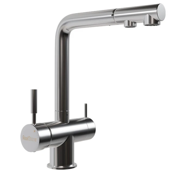 Real Stone Martis Arıtmalı Spiralli Krom Eviye Bataryası