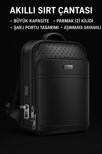 Coverzone Akıllı Sırt Çantası WB59 - Parmak İzi Kilitli, USB Girişli, Suya Dayanıklı, Lise-Üni Öğrenciye Uygun - Resim 6