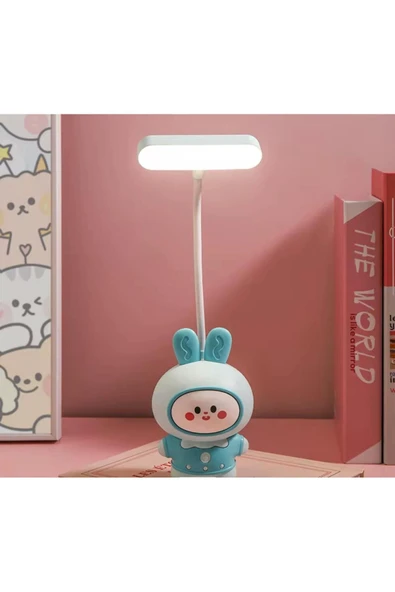 Coverzone Sevimli Figürlü Kalemtıraş Özellikli Şarjlı Masa Ve Gece Lambası Dekoratif Hediyelik Çocuk Odası ürün görseli
