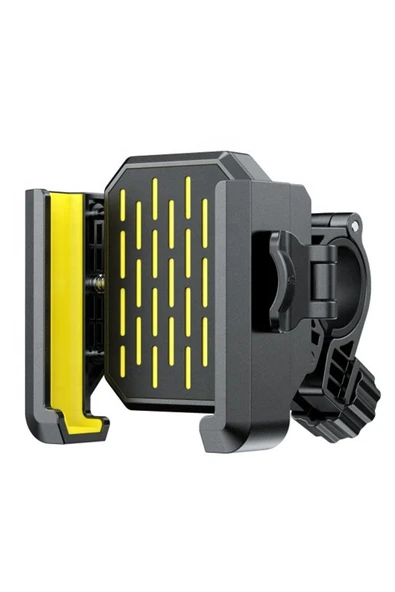 Coverzone Telefon Tutucu Gidon Uyumlu, Tek Elle Kilitleme, 360° Ayarlı, Bisiklet-Motosiklet MT-38 Sarı ürün görseli