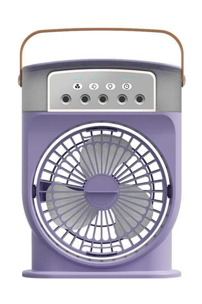 Coverzone Şarjlı Buharlı Mini Hava Soğutucu Taşınabilir Vantilatör Fan Mobil Sulu Klima 3 Rüzgar Hızı CVR-002 - Resim 3