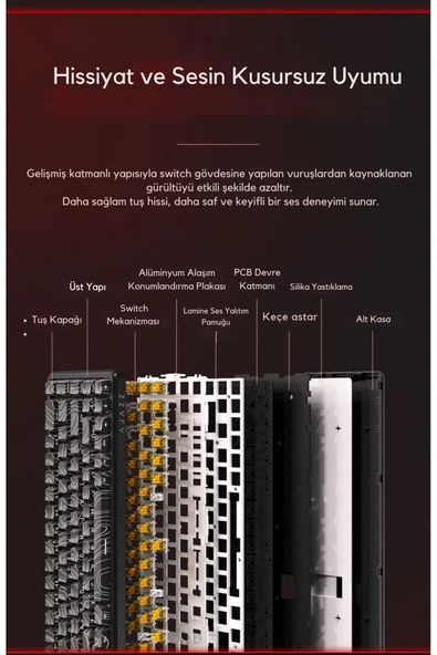 Coverzone Ajazz AK680 Max HE Kablolu Manyetik Switch Klavye-8000Hz-0.125Ms - Resim 6