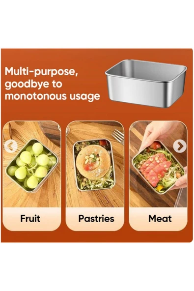 Coverzone 3’lü Paslanmaz Çelik Saklama Kabı Seti | Sağlıklı, Hijyenik, Uzun Ömürlü - Resim 5