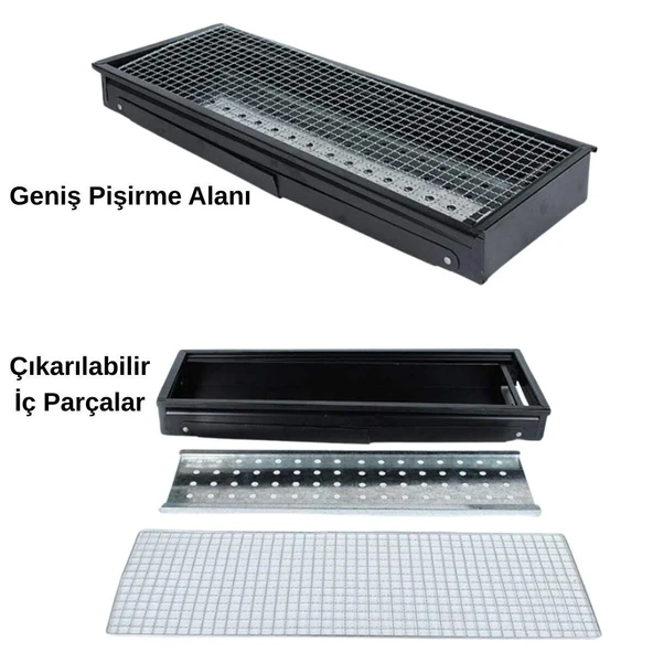 Madfox Cookout Portatif Katlanır BBQ Mangal BLACK - 5