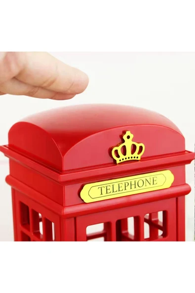 Coverzone Londra Telefon Kulübesi Retro Dokunmatik Masa Lambası Hediyelik Dekoratif Süs - Resim 4
