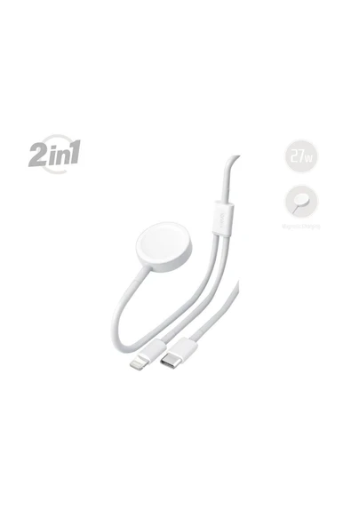 X-Level X-golink 2 In 1 Kablosuz Manyetik Şarj Cihazı Type-c - Lightning Şarj Ve Data Kablosu Xlevel ürün görseli