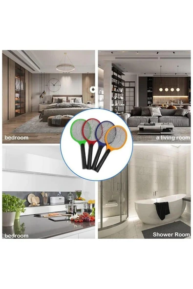 Coverzone Şarjlı Sinek Öldürücü SC-18 - Bas-Çek Düğmeli, Taşınabilir, 50x20 cm, Dahili Fişli, Kırmızı Renk - Resim 4