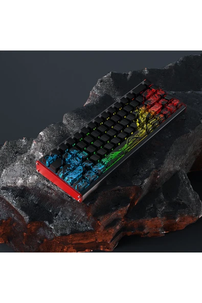 Coverzone Ajazz ALUX 68 HE Kablolu-8000hz Manyetik Switch Oyun Klavyesi Alümniyum Gövde Yapısı - Resim 8