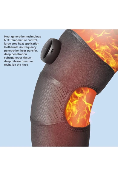 Coverzone Ergonomik Masaj Cihazı LY-1005 - Diz, Omuz, Dirsek için, Isıtmalı, Şarjlı, 3 Mod, Tip-C Giriş - Resim 4