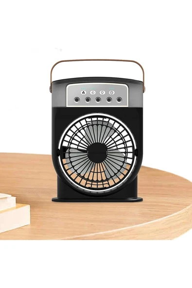 Coverzone Şarjlı Buharlı Mini Hava Soğutucu Taşınabilir Vantilatör Fan Mobil Sulu Klima 3 Rüzgar Hızı CVR-002 - Resim 6