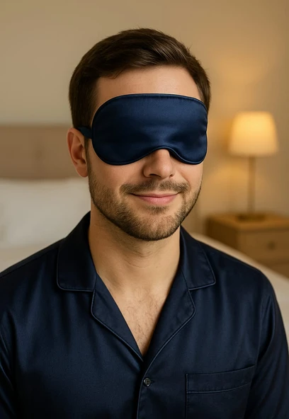 Ipek Saten Göz Bandı ,uyku Bandı, Yoga Göz Bandı,2li Set - 4