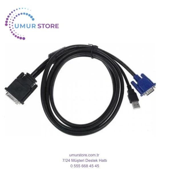 DVI 30+5 VGA USB Kablo M1 DVI VGA Çevirici Projeksiyon Kablo - Resim 2