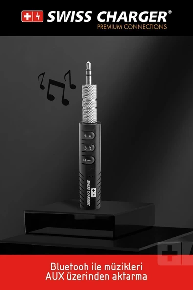 SWISS Araç Oto Bluetooth Dönüştürücü 3.5 Mm Aux Ses Alıcısı 145059067 - Resim 3