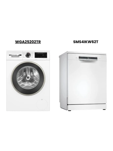 Bosch Ikılı Set WGA25202TR 10 kg Camasır+ SMS4IKW62T