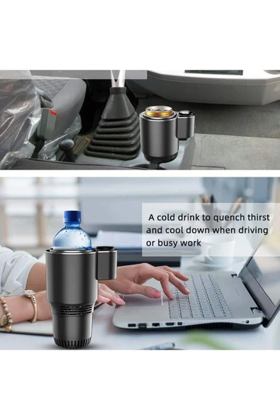 Coverzone Isıtma ve Soğutma 2'si 1 Arada Oto Bardaklık Sıcak ve Soğuk İçecek C03 - Resim 7