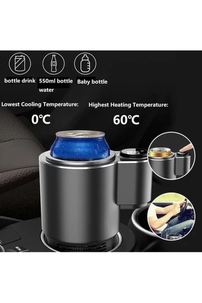 Coverzone Isıtma ve Soğutma 2'si 1 Arada Oto Bardaklık Sıcak ve Soğuk İçecek C03 - Resim 5
