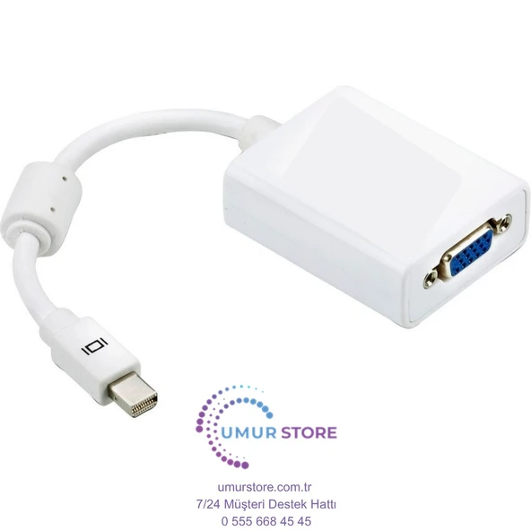 Mini Displayport (Mini Dp) VGA Çevirici Adaptör (Mini Displayport To VGA Adapter)
