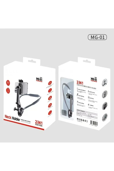 Coverzone Kıskaçlı Profesyonel Telefon Tutucu ve Aksiyon Kamera Boyun Askısı Gezi Seyahat Boyun Tutucu MG-01 - 3