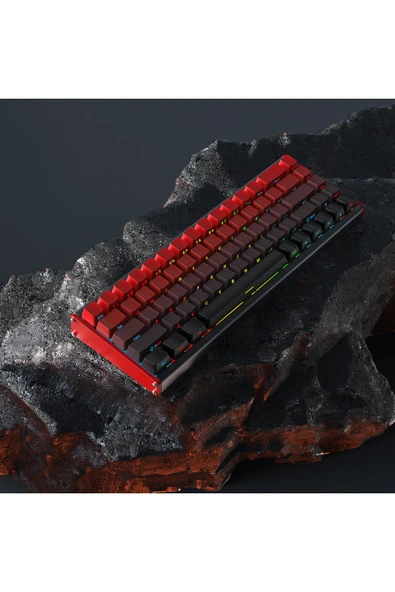 Coverzone Ajazz ALUX 68 HE Kablolu-8000hz Manyetik Switch Oyun Klavyesi Alümniyum Gövde Yapısı - Resim 8