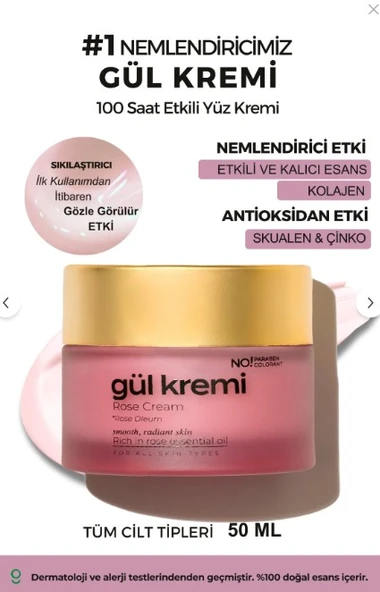Greenlabel Gül Yağı Özlü Krem 50 ml ürün görseli 1