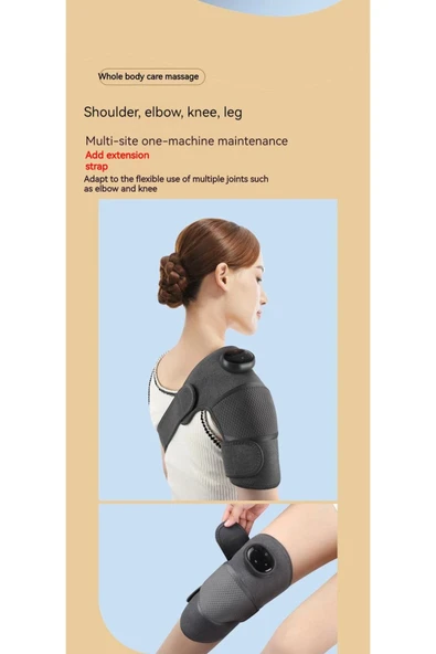 Coverzone Ergonomik Masaj Cihazı LY-1005 - Diz, Omuz, Dirsek için, Isıtmalı, Şarjlı, 3 Mod, Tip-C Giriş - Resim 6