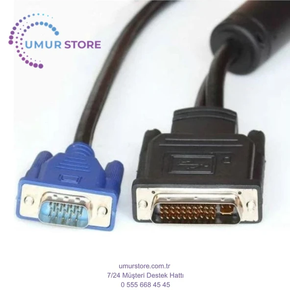 DVI 30+5 VGA USB Kablo M1 DVI VGA Çevirici Projeksiyon Kablo ürün görseli 1