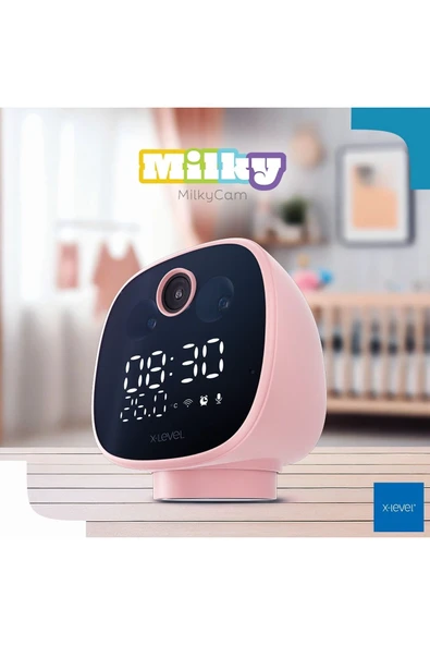 X-Level Bebek Güvenlik Kamerası,1080P Full HD,360° Hareket,Çift Yönlü Ses,Gece Görüşü,Sıcaklık Sensörü,Ninni - Resim 3
