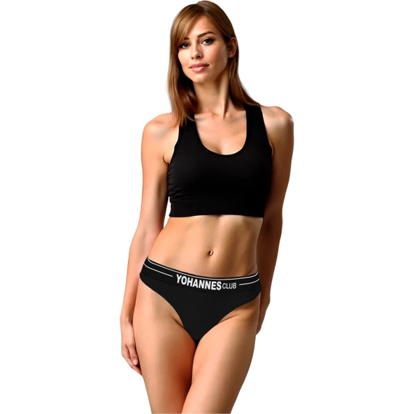 Yohannes Club, Kadın Lastik Kemerli Bikini Slip, 5'li Paket, Çoklu Renk - Resim 7