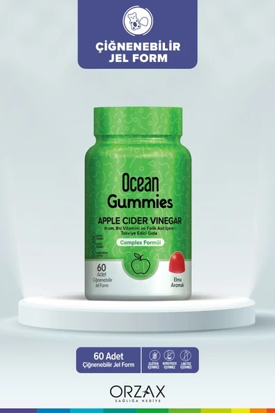Ocean Gummies Apple Cider Vinegar 60 Çiğneme Form - 1