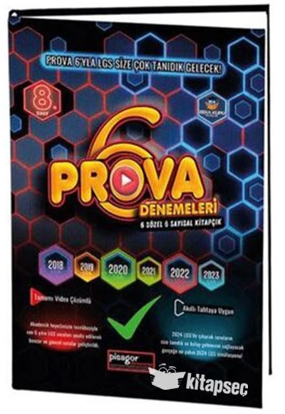 8. Sınıf Pisagor 6lı Prova Denemeleri Zeka Küpü Yayınları ürün görseli