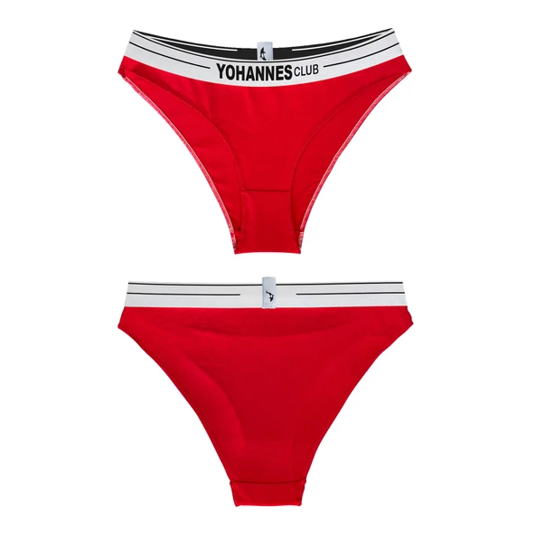 Yohannes Club, Kadın Lastik Kemerli Bikini Slip, 5'li Paket, Çoklu Renk - Resim 9