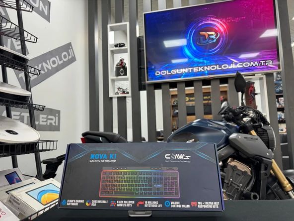 Claws Nova K1 RGB Membrane Switch Kablolu Oyuncu Klavyesi