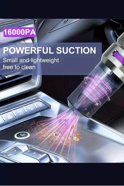 Blackbird MK-5803 16000PA Kablosuz Araç Süpürgesi | 3 Kademeli Güç | Şarjlı El Süpürgesi - 7