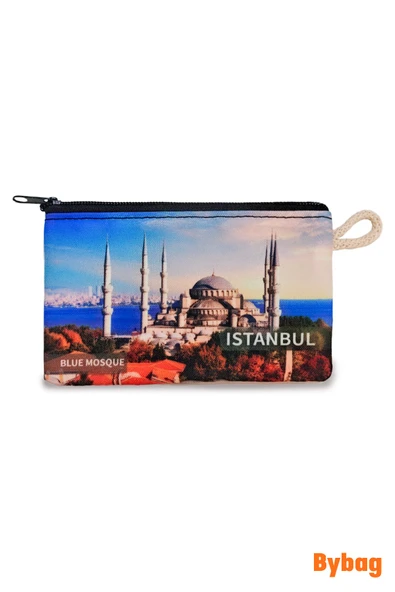 İstanbul Temalı 6 Adet Hediyelik Oxford Kumaş Cüzdan Bozuk Para Çantası - 7