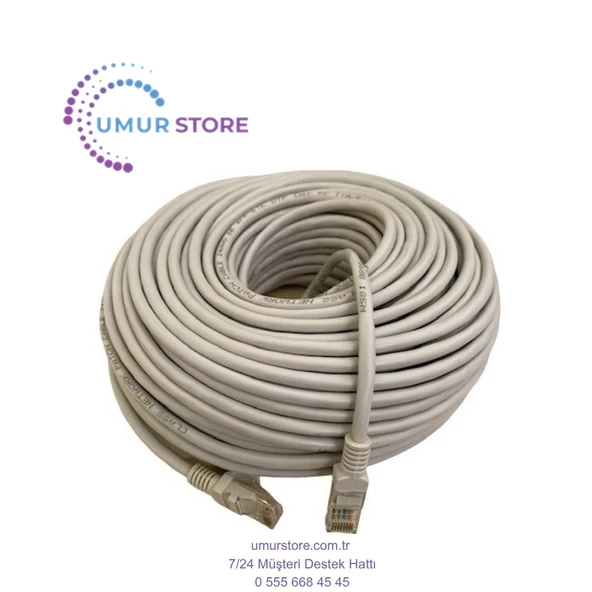 35 M Cat6 Kablosu Ethernet Lan Internet 35 Metre RJ45 Network Kablo