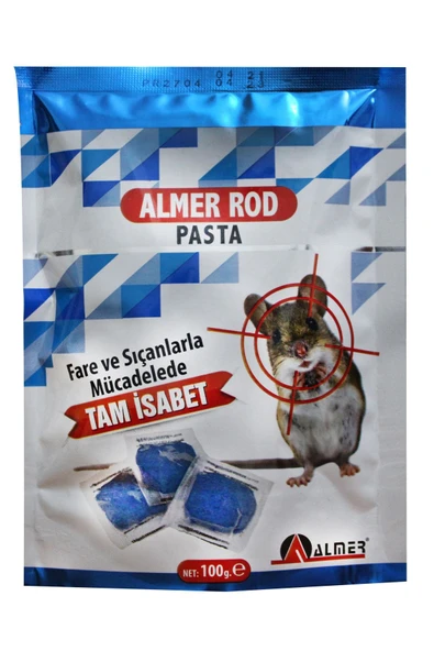 Almer Rod Fare Pastası Fare Ve Sıçanlarla Mücadele 100 gr X 3 Adet - 1