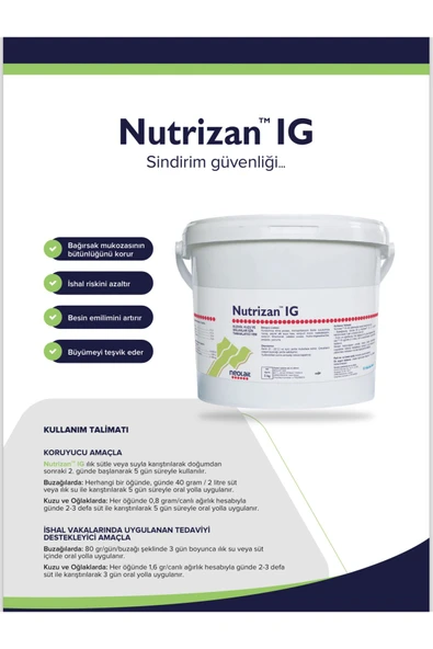 Nutrizan IG rota corana önleyici koruyucu kuzu buzağı 5 kg - 1