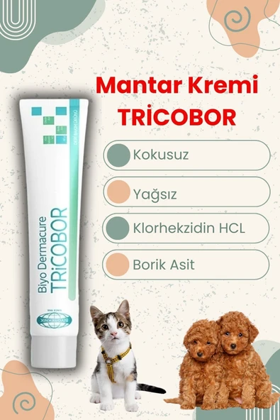 Biyoteknik Tricobor Kedi Ve Köpekler Için Mantar Kremi Deri Kremi 80 gr X 1 Adet - 1