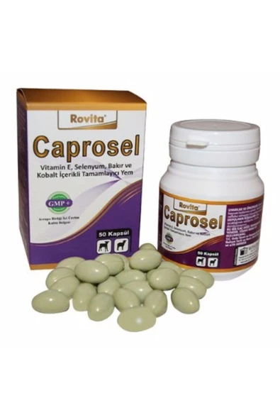 Royal İlaç Hayvan Beslenme Rovita Caprosel 50 Capsul Kuzular Için Selenyum Ve E Vitamini Takviyesi - 1